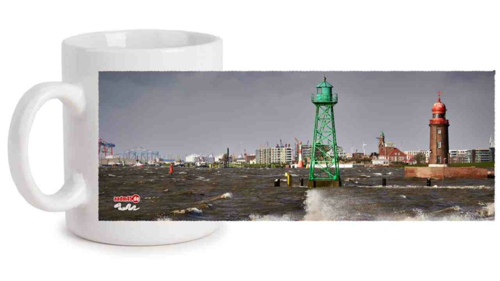 Bremerhaven Sturm an der Geestemole Kaffeepott