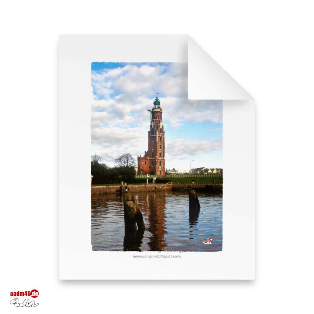 Bremerhaven Alter Leuchtturm auf 40x50 cm Hahnemühle William Turner